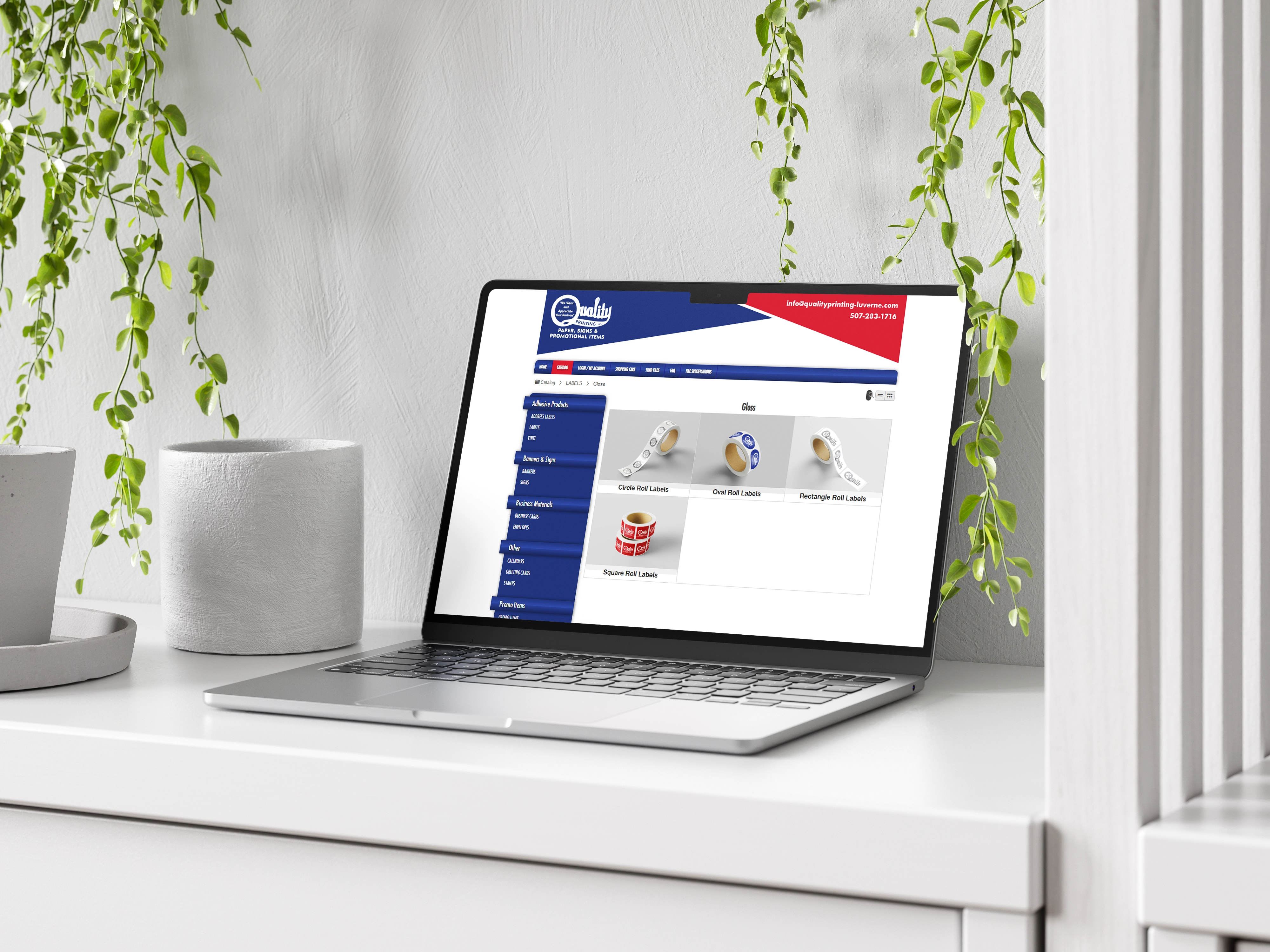 Quality Printing Website Mockup