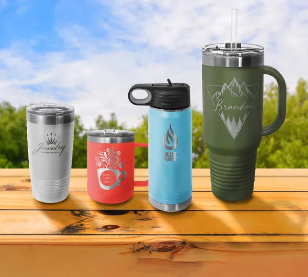 Custom engraved drinkware